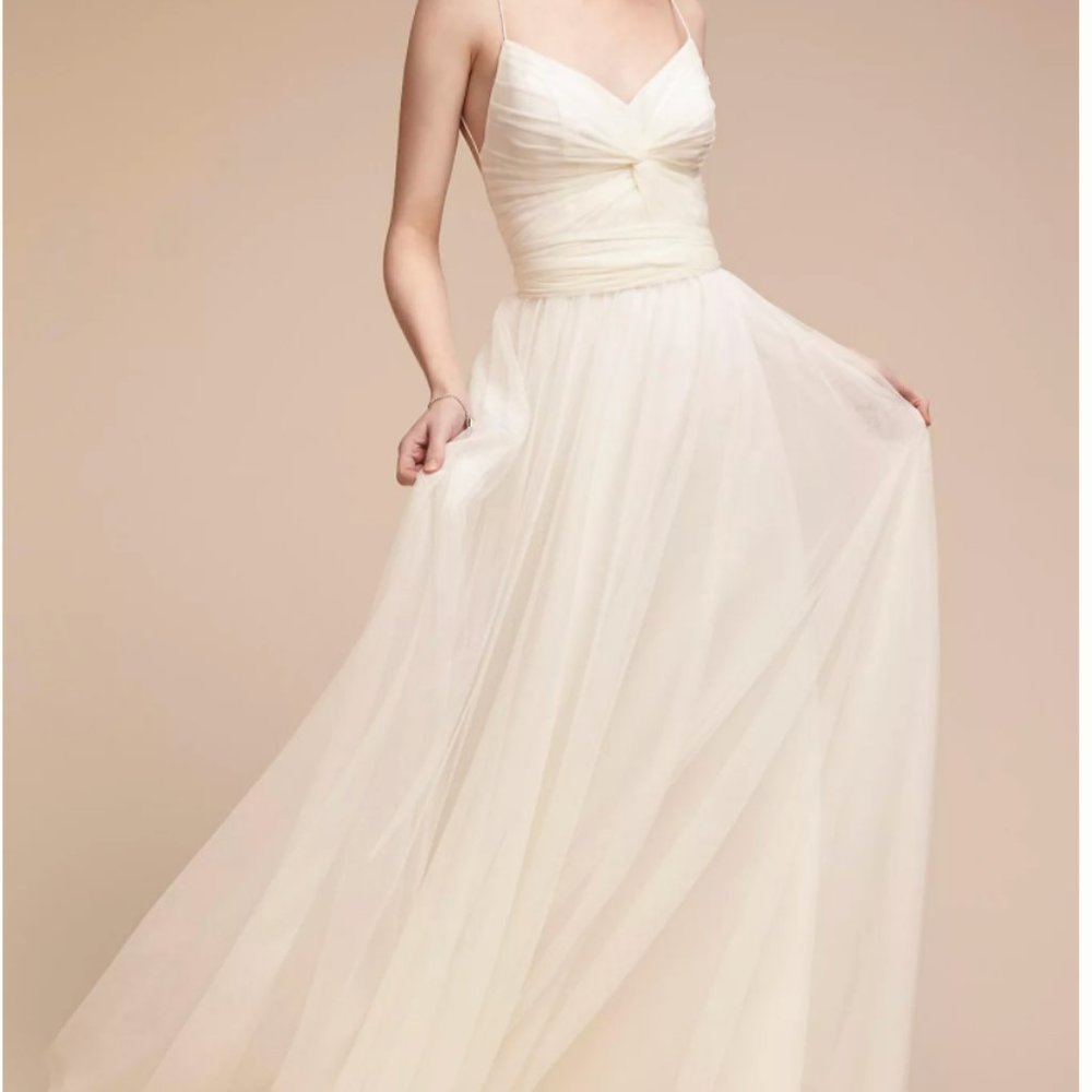 Watters Tinsley Tulle Wedding Dress ivory tulle 2